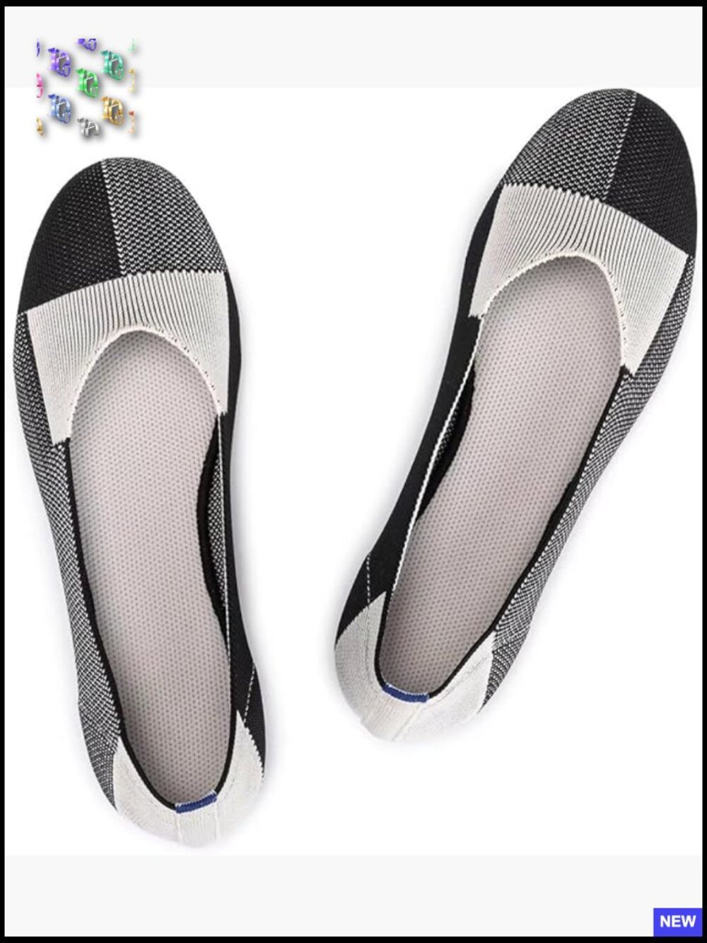 Knit Ballet Flats Round Toe Slip On Comfort Soft Wedge Elegant Minimal Chic